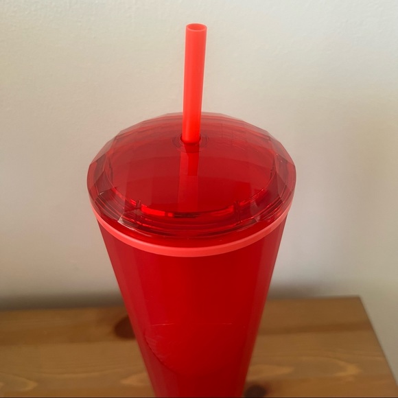 NWT Starbucks Red Heart Gradient Kaleidoscope Cold Cup 24oz w/ Dome Lid ✨ - Picture 3 of 6